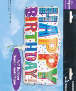 بادکنک مستطیل HAPPY BIRTHDAY هلیومی بسته یندی