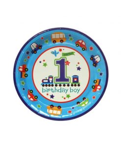 بشقاب تولد تم یکسالگی پسرانه