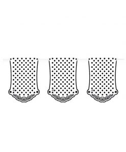 ریسه تم سفید خال مشکی