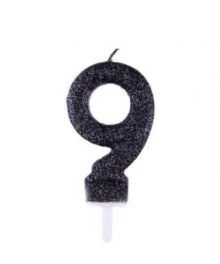 شمع عدد نه اکلیلی مشکی