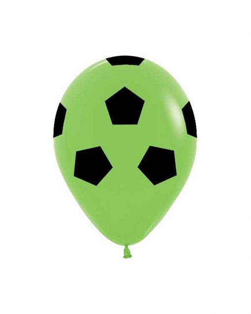 بادکنک سبز طرح توپ فوتبال لاتکس هلیومی