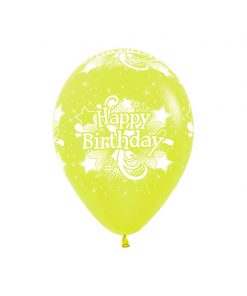 بادکنک نئون زرد لاتکس هلیومی