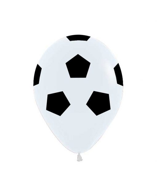 بادکنک سفید طرح توپ فوتبال