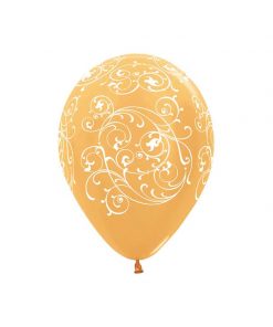 بادکنک طلایی طرح فیلگری لاتکس هلیومی