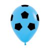 بادکنک آبی طرح توپ فوتبال لاتکس هلیومی