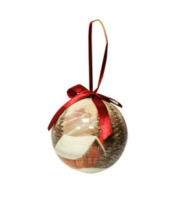 گوی اویز طرح درخت کریسمس و کلبه