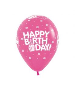 باکنک صورتی لاتکس طرح کاپ کیک هلیومی