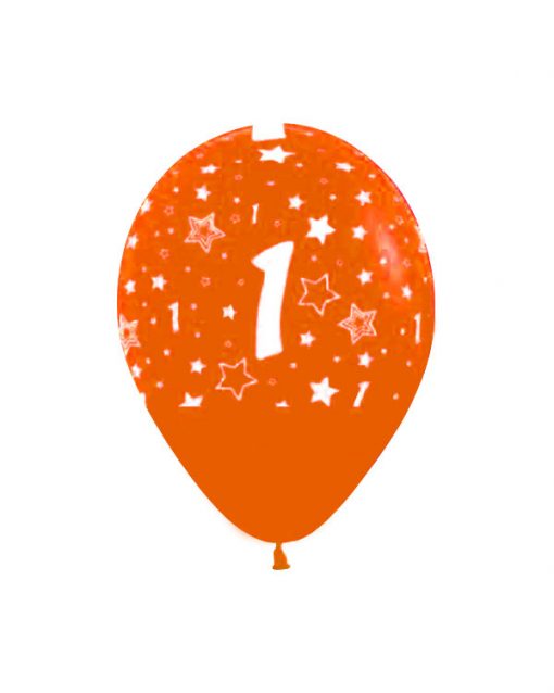 بادکنک نارنجی لاتکس عدد 1هلیومی