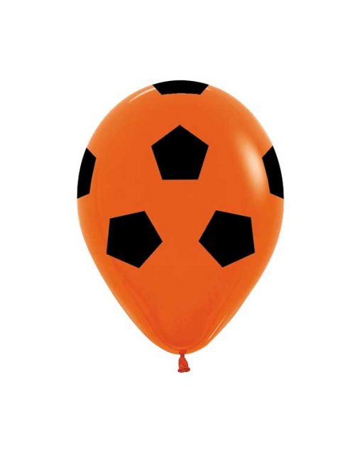 بادکنک نارنجی طرح توپ فوتبال