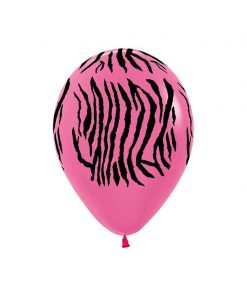 بادکنک نئون سرخابی طرح زبرا نئون هلیومی