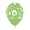 بادکنک لاتکس سبز طرح عدد هشت