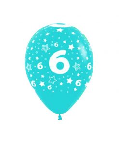 بادکنک هلیومی عدد شش آبی هلیومی