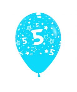 بادکنک هلیومی عدد پنج آبی هلیومی