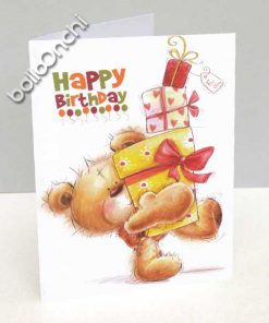 کارت تبریک تولد طرح خرسی happy birthday