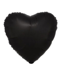 بادکنک فویلی مشکی براق قلبی