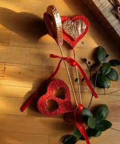 شمع تاپر قلبی طلایی