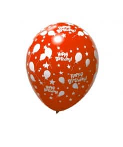 بادکنک طرح تولدت مبارک قرمز هلیومی