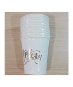 لیوان تم سفید طلاکوب