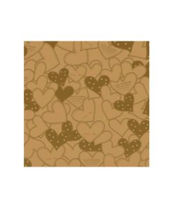 کاغذ کادو طرح قلبی طلاکوب