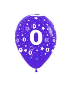 بادکنک طرح عدد صفر بنفش