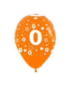 بادکنک عدد صفر نارنجی