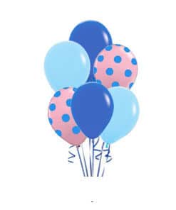 دسته بادکنک ابی صورتی