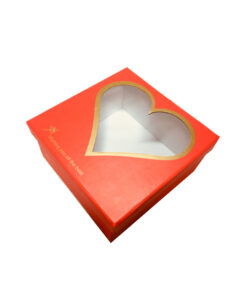 باکس مربعی قلبی سایز کوچک10×19×19