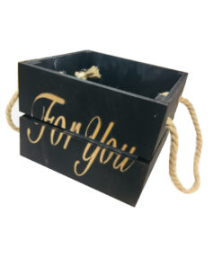 باکس چوبی مشکی 16×21×21