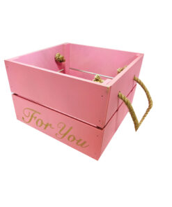 باکس چوبی صورتی 16×21×21