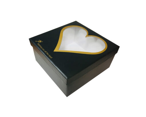باکس مربعی قلبی سایز بزرگ13×24×24