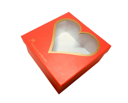 باکس مربعی قلبی سایز بزرگ 13×24×24
