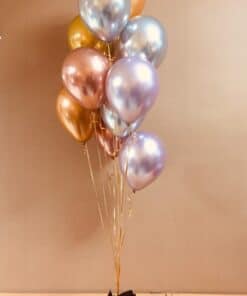 دسته بادکنک کروم الوان 12 عددی