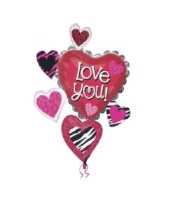 بادکنک فویلی طرح قلبی لاو