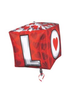 بادکنک فویلی مکعبی طرح LOVe