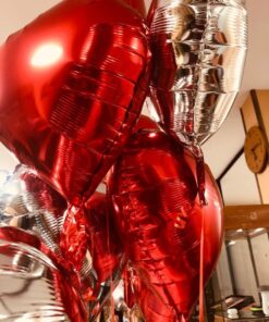 دسته بادکنک عاشقانه فویلی قلبی2