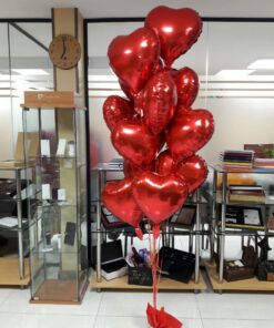 دسته بادکنک فویلی قلبی ق