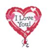 بادکنک فویلی هلیومی طرح قلبی ILOVE YOU